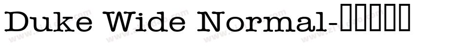 Duke Wide Normal字体转换